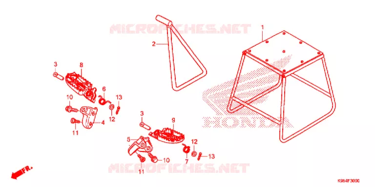 OPSTAP/STANDAARD Honda MOTO 250 CRF 2018  CRF250RJ