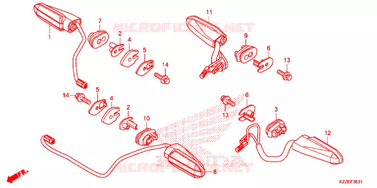 KNIPPERLICHT (CRF250RL/RLA) Honda MOTO 250 CRF 2020  CRF250RLJ