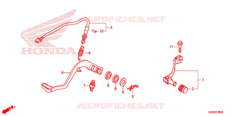 OPSTAP/PEDAAL Honda MOTO 250 CRF 2019  CRF250RLJ