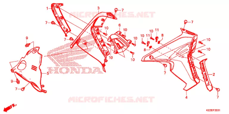RADIATOR VERSTIJVING (CRF250RL/RLA) Honda MOTO 250 CRF 2019  CRF250RLJ