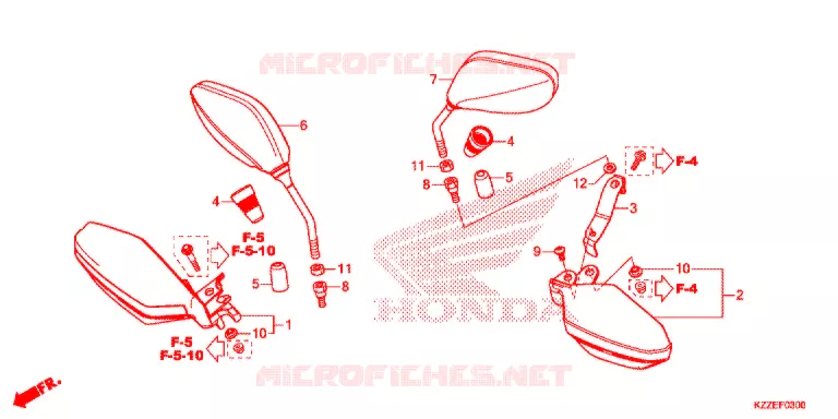 SPIEGEL - HANDKAP Honda MOTO 250 CRF 2020  CRF250RLJ
