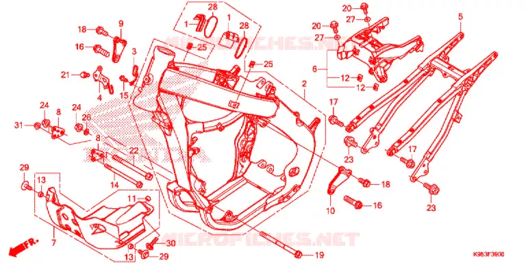 FRAME CHASSIS Honda MOTO 250 CRF 2018  CRF250RJ