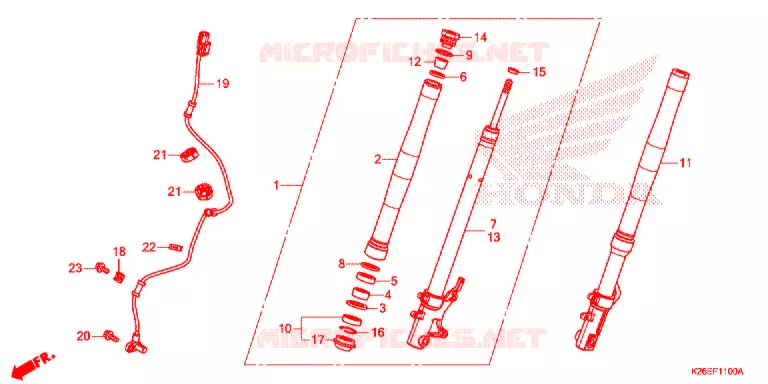 VOOR VORK Honda MOTO 125 MSX 2018  MSX125AJ