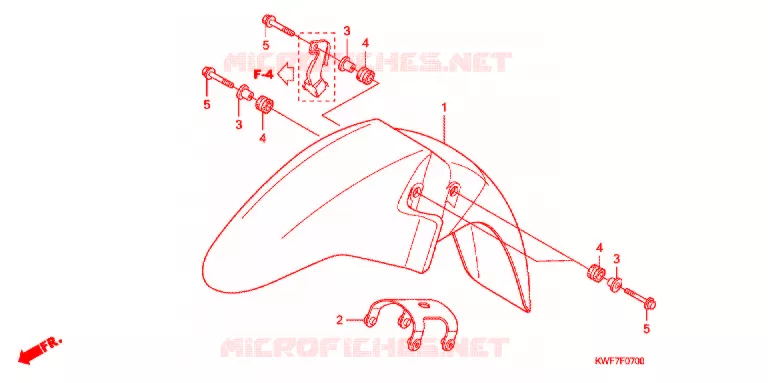 VOORSPATBORD Honda MOTO 125 CBF 2010  CBF125MA