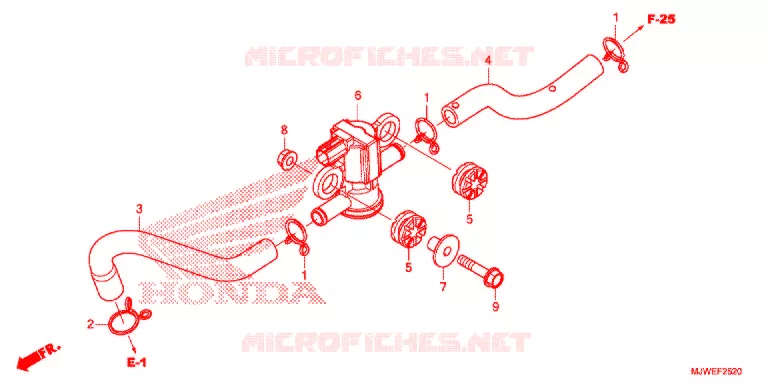 LUCHTINJECTIE SOLENOIDEKLEP Honda MOTO 500 CBR 2019  CBR500RAJ