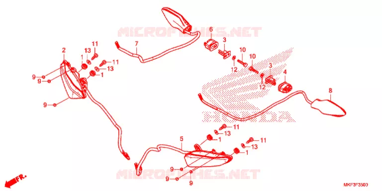 KNIPPERLICHT (1) Honda MOTO 1000 CBR 2018  CBR1000RAJ