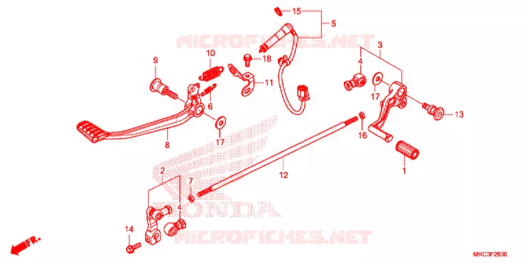 OPSTAP/PEDAAL Honda MOTO 1800 GOLD-WING 2018  GL1800DAJ