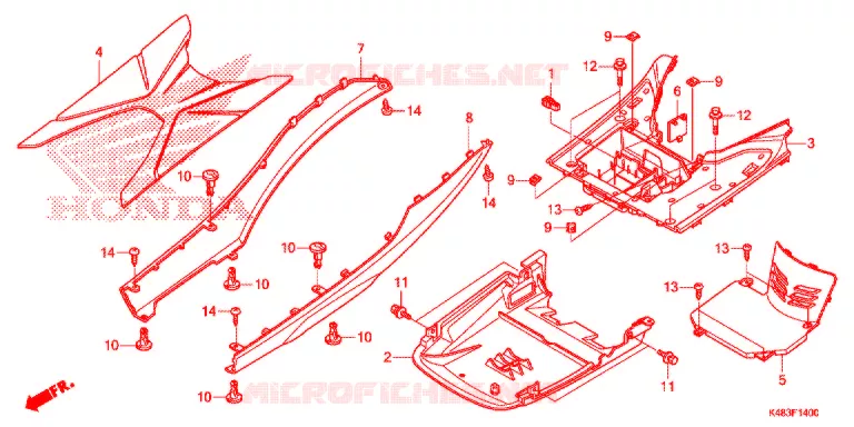VLOER OPSTAP Honda SCOOTER 110 SPACY 2019  SCR1105WHJ