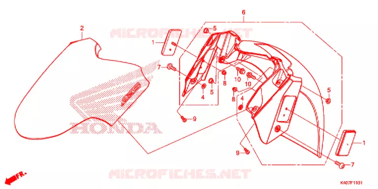 VOORSPATBORD (NSS125ADK) Honda SCOOTER 125 FORZA 2020  NSS125ADK