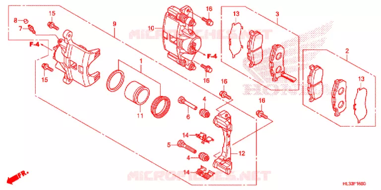 VOOR REMKLAUW Honda ATV 700 PIONEER 2018  SXS700M4J