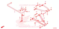ACHTER ARM voor Honda PIONEER 700 M4P RED 2018