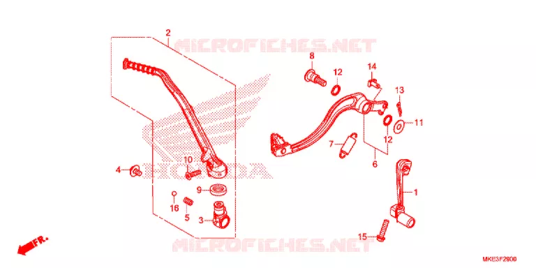 PEDAAL/KICKSTARTER ARM Honda MOTO 450 CRF 2018  CRF450RJ