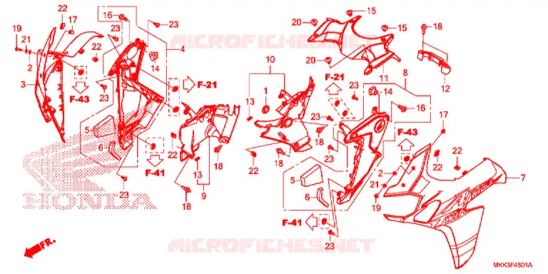 MIDDENKAP (CRF1000A2/AL2/D2/DL2) Honda MOTO 1000 AFRICA-TWIN 2018  CRF1000A2J