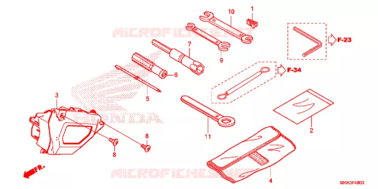 GEREEDSCHAP/ACCUVAK Honda MOTO 1000 AFRICA-TWIN 2018  CRF1000A2J