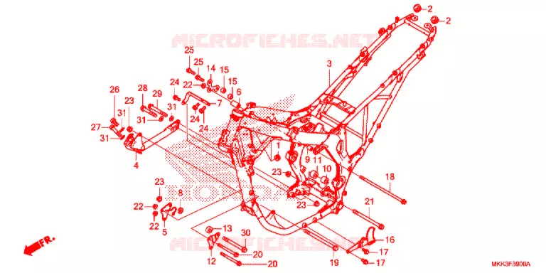 FRAME CHASSIS Honda MOTO 1000 AFRICA-TWIN 2018  CRF1000DJ