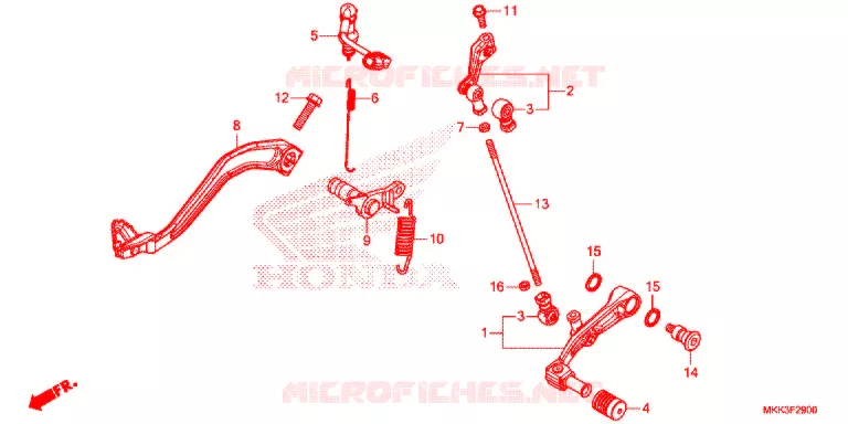 OPSTAP/PEDAAL Honda MOTO 1000 AFRICA-TWIN 2018  CRF1000DJ
