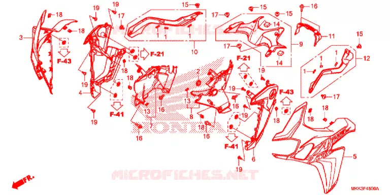 MIDDENKAP (CRF1000A/AL/D/DL) Honda MOTO 1000 AFRICA-TWIN 2021  CRF1000AJ