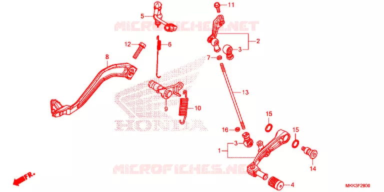 OPSTAP/PEDAAL Honda MOTO 1000 AFRICA-TWIN 2018  CRF1000AJ
