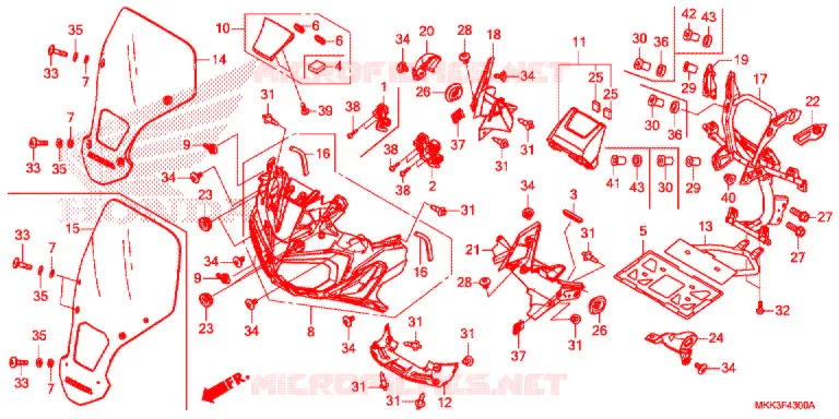 BEENSCHERM Honda MOTO 1000 AFRICA-TWIN 2020  CRF1000AJ