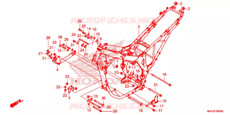 FRAME CHASSIS Honda MOTO 1000 AFRICA-TWIN 2019  CRF1000AJ