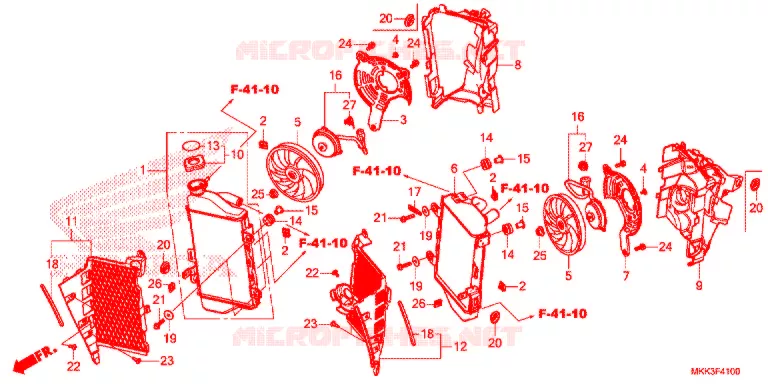 RADIATOR Honda MOTO 1000 AFRICA-TWIN 2019  CRF1000AJ