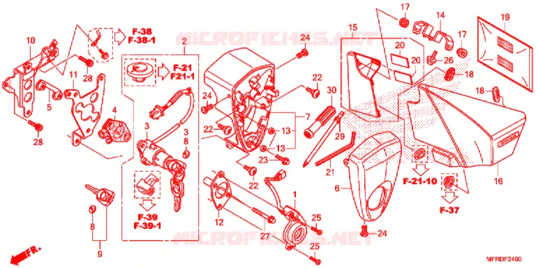 ZIJ-AFDEKKING/GEREEDSCHAP/COMBINATIESCHAKELAAR Honda MOTO 1300 VT 2017  VT1300CXAH