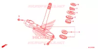 STURING STANG/BOVENSTE BRUG voor Honda CBR 600 RR RED 2017