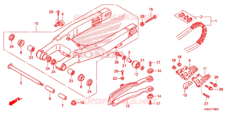 ZWAAI-ARM/KETTINGKAST Honda MOTO 150 CRF 2020  CRF150RBJ