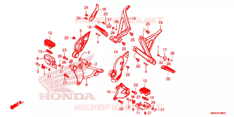 OPSTAP/PEDAAL Honda MOTO 1000 AFRICA-TWIN 2018  CRF1000DL2J
