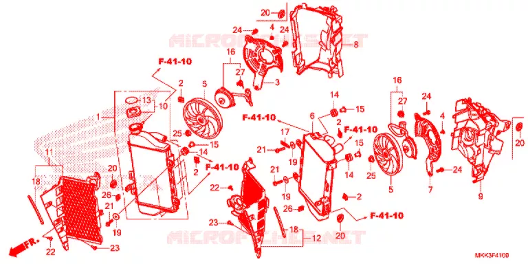 RADIATOR Honda MOTO 1000 AFRICA-TWIN 2018  CRF1000DL2J