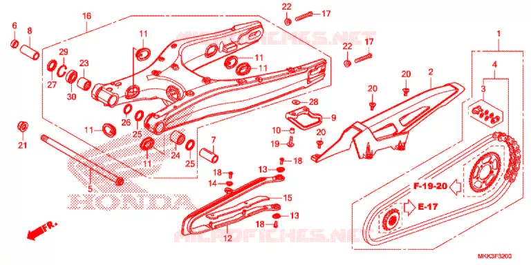 ZWAAI-ARM/KETTINGKAST Honda MOTO 1000 AFRICA-TWIN 2018  CRF1000DL2J