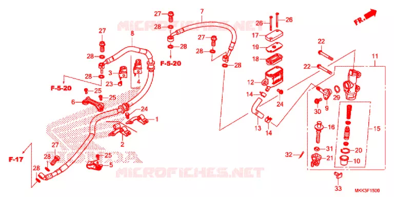 ACHTER REM HOOFD CILINDER Honda MOTO 1000 AFRICA-TWIN 2018  CRF1000ALJ