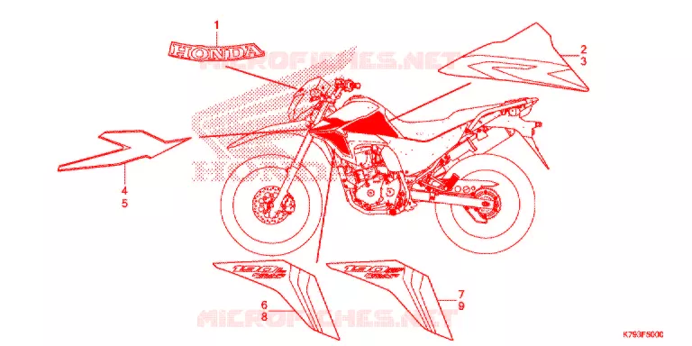 EMBLEEM/STREEP Honda MOTO 190 XR 2017  XR190LH