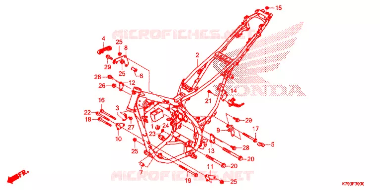 FRAME CHASSIS Honda MOTO 190 XR 2017  XR190LH