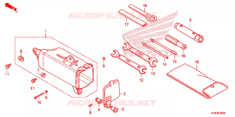GEREEDSCHAP/ACCUVAK Honda MOTO 190 XR 2017  XR190LH