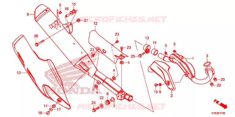 UITLAATDEMPER(2) Honda MOTO 190 XR 2017  XR190LH