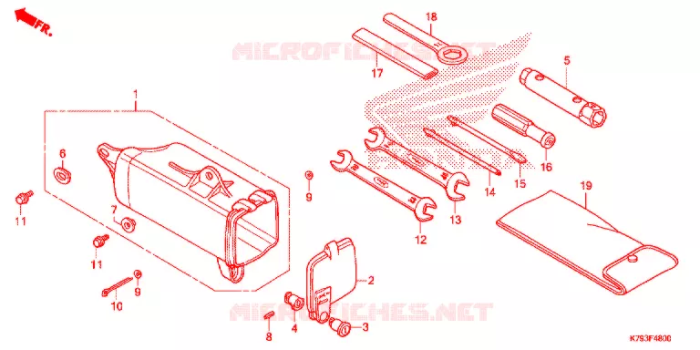 GEREEDSCHAP/ACCUVAK Honda MOTO 190 XR 2019  XR190LH