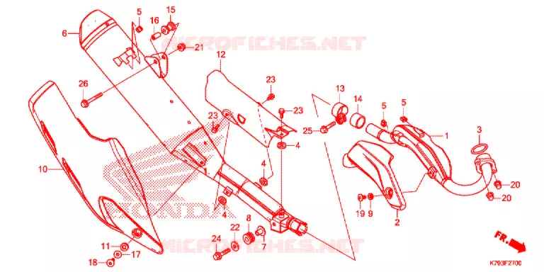UITLAATDEMPER(2) Honda MOTO 190 XR 2019  XR190LH