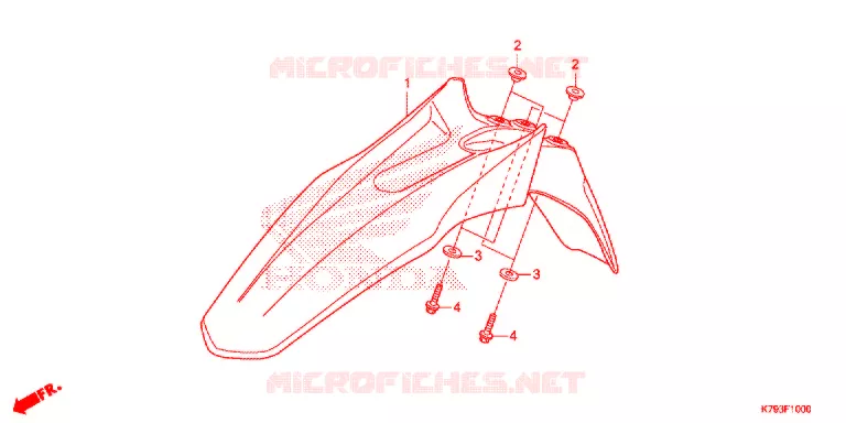 VOORSPATBORD Honda MOTO 190 XR 2020  XR190LH