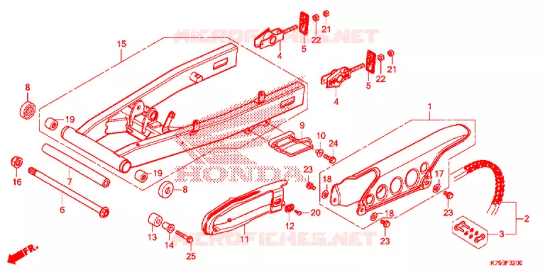 ZWAAI-ARM/KETTINGKAST Honda MOTO 190 XR 2017  XR190LH