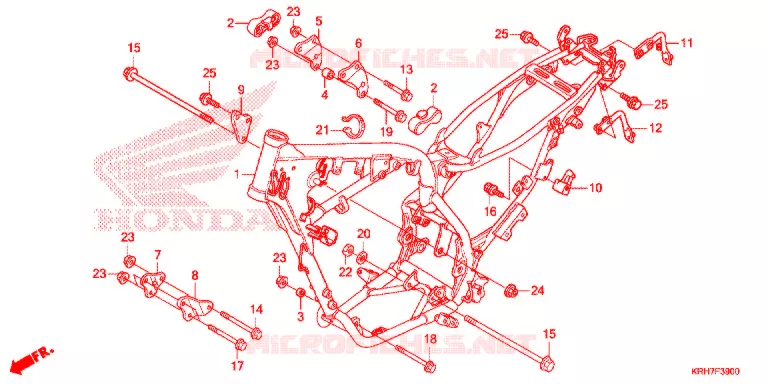 FRAME CHASSIS Honda MOTO 150 XR 2017  XR150LEKH