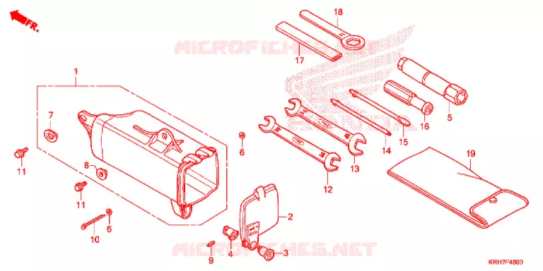 GEREEDSCHAP/ACCUVAK Honda MOTO 150 XR 2017  XR150LEKH