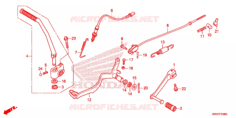 PEDAAL/OPSTAP Honda MOTO 150 XR 2017  XR150LEKH