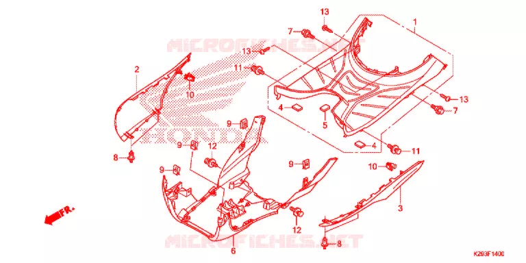 ZIJDE ROK/MIDDEN AFDEKKING Honda SCOOTER 125 SH 2017  ANC125H