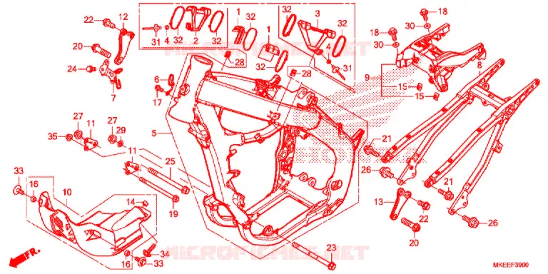 FRAME CHASSIS Honda MOTO 450 CRF 2019  CRF450RK