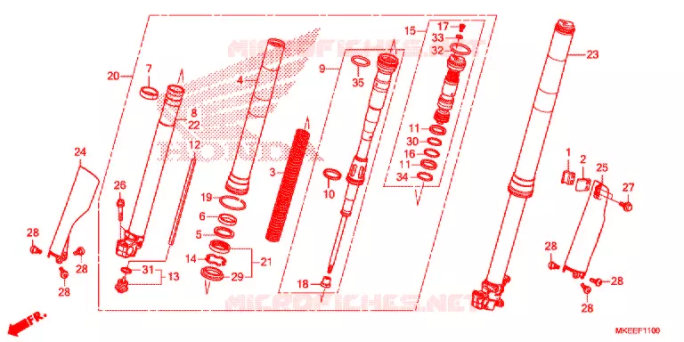 VOOR VORK Honda MOTO 450 CRF 2019  CRF450RK