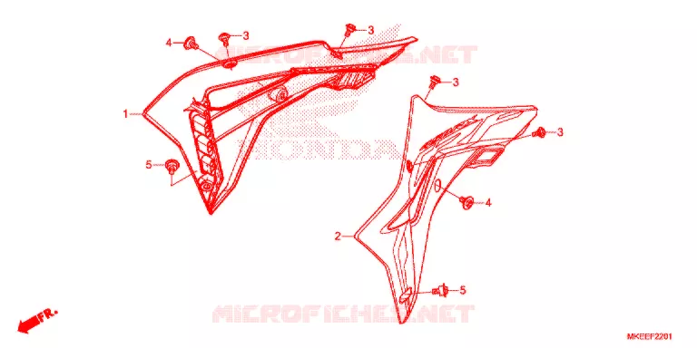 DEKSEL RADIATEUR (CRF450RX) Honda MOTO 450 CRF 2020  CRF450RXK