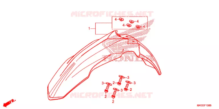 VOORSPATBORD Honda MOTO 450 CRF 2020  CRF450RXK