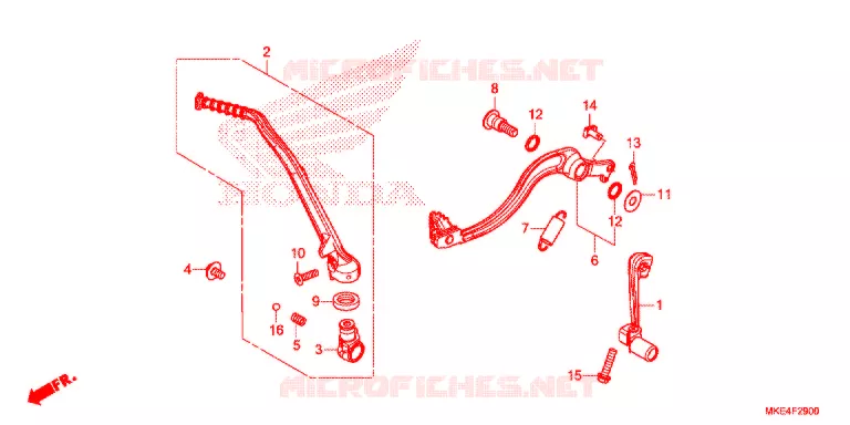 PEDAAL/KICKSTARTER ARM Honda MOTO 450 CRF 2018  CRF450RJ