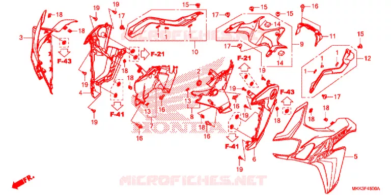 MIDDENKAP (CRF1000A/AL/D/DL) Honda MOTO 1000 AFRICA-TWIN 2018  CRF1000ALJ